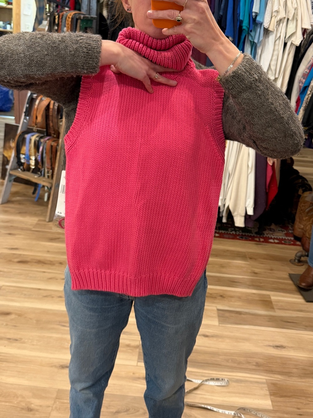 NEW Lauren Ralph Lauren pink turtleneck sleeveless sweater - Picture 6 of 6